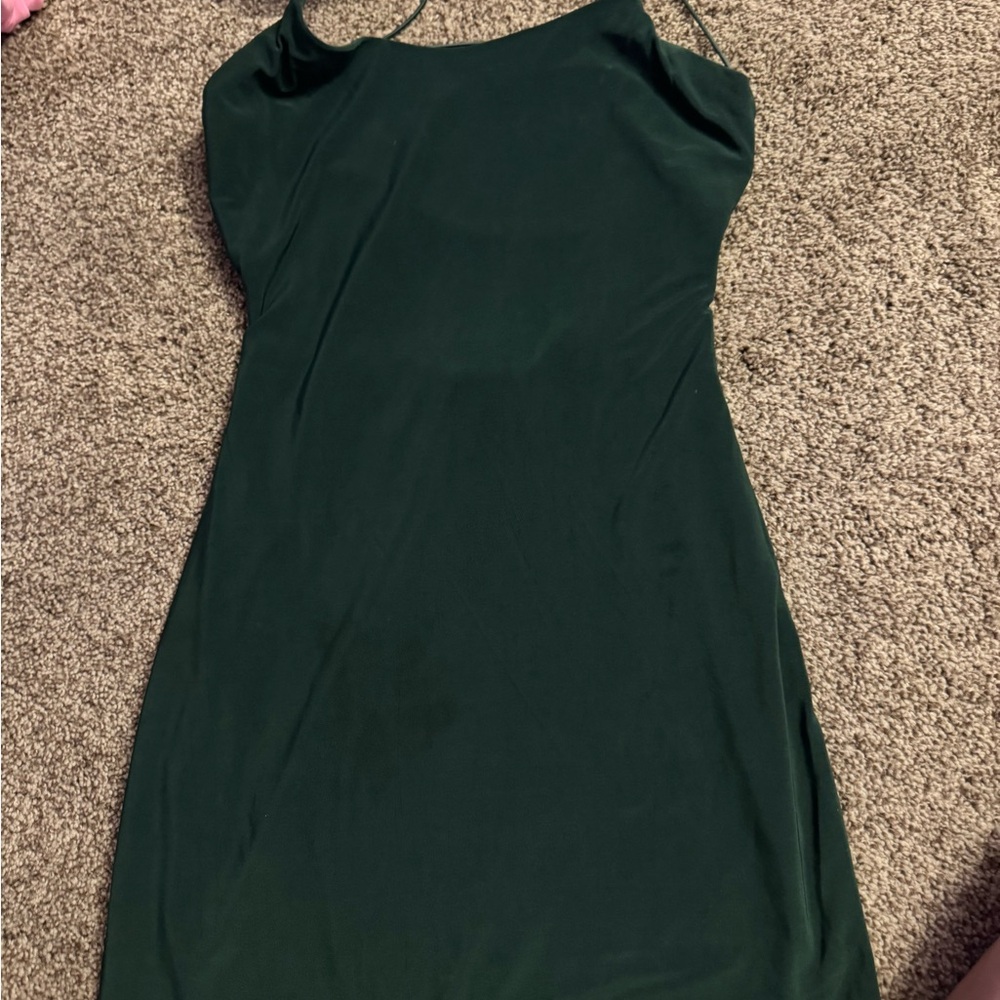 B Darlin Dark Green Mini Dress